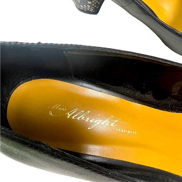 Miss Albright for Anthropology  shoes in beautiful black leather 7.5 fringe - Picture 4 of 8